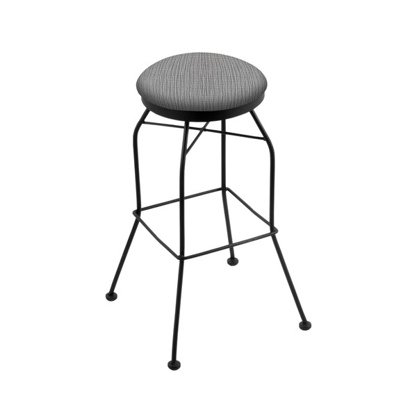 Holland Bar Stool Co 30" Swivel Bar Stool, Black Wrinkle, Graph Seat 302030BW020 - main